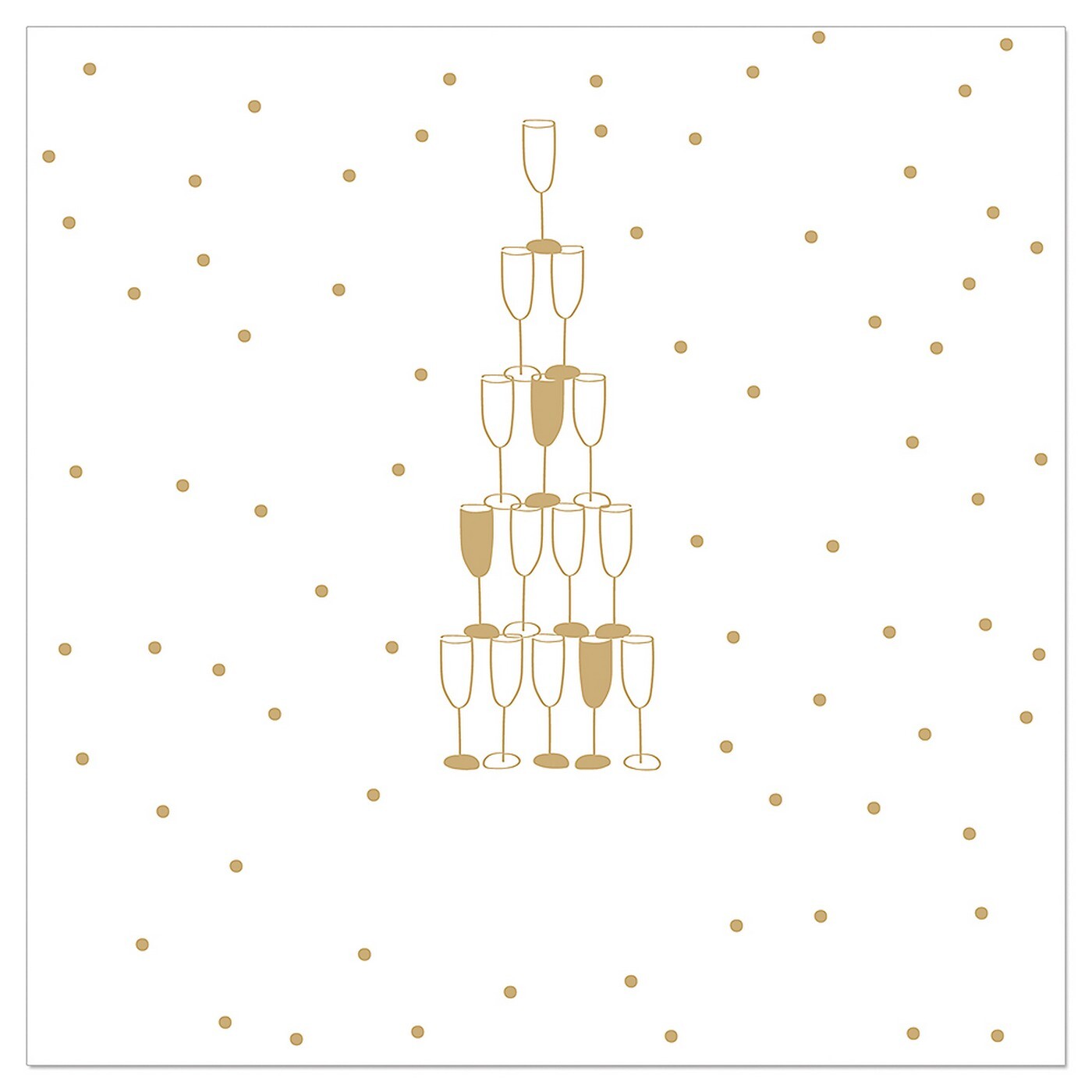 Papírové ubrousky 20 ks Artebene Glass of Champagne