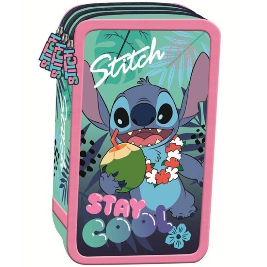 St.Majewski Třípatrový vybavený penál - STITCH Stay Cool