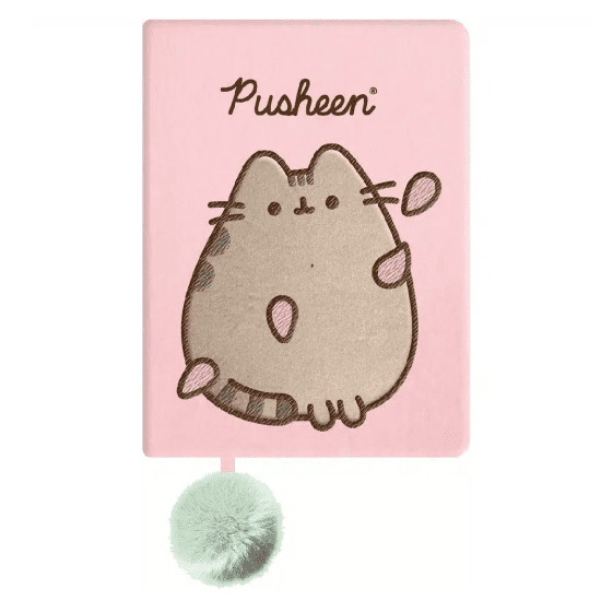 St.Majewski Plyšový zápisník PUSHEEN - růžový