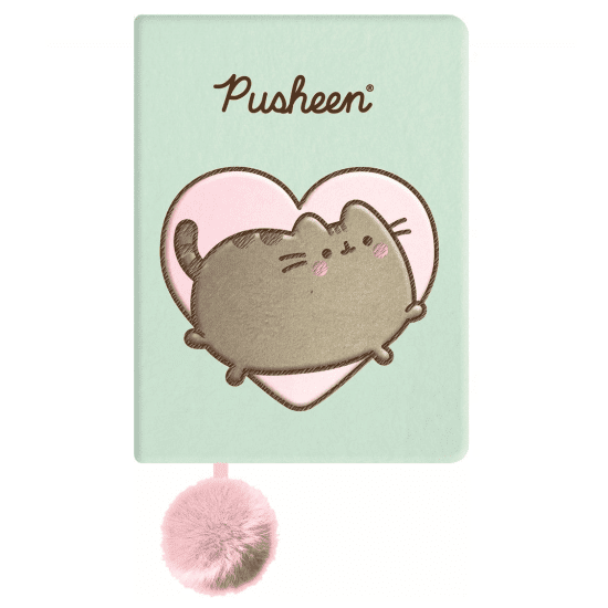 St.Majewski Plyšový zápisník PUSHEEN - mint
