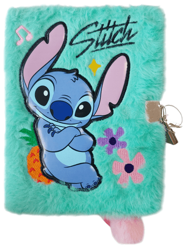 St.Majewski Plyšový zápisník se zámkem - STITCH