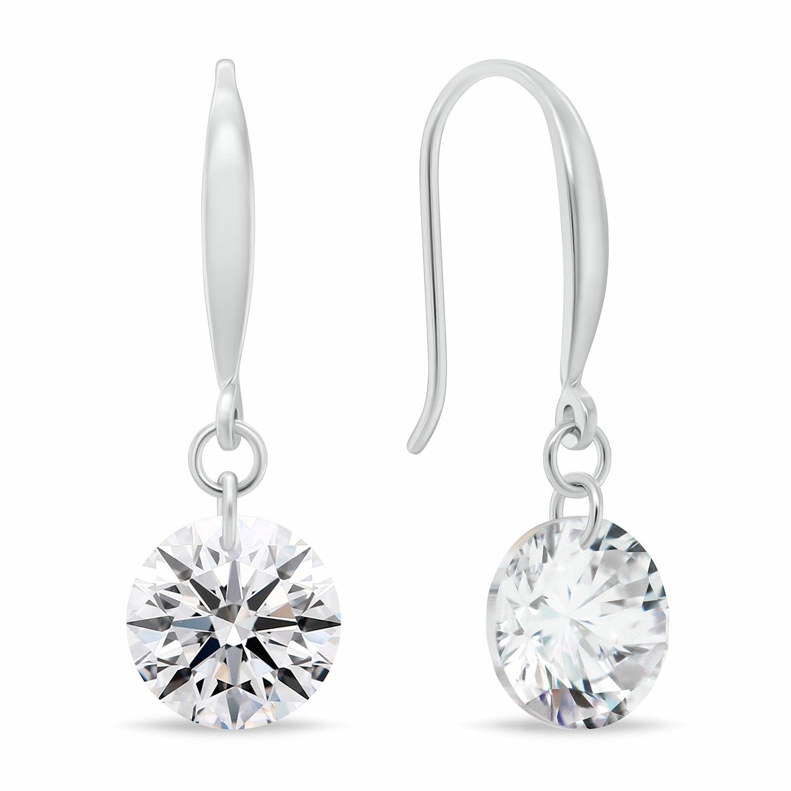 Brilio Silver Stříbrné visací náušnice se zirkony EA1203W