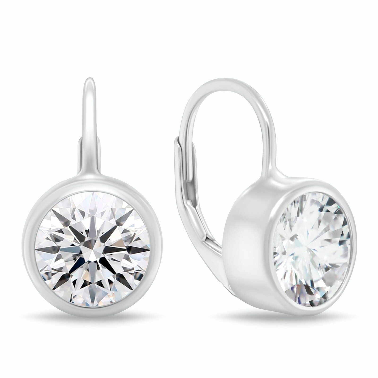 Brilio Silver Elegantní visací náušnice s kubickým zirkonem EA1201W