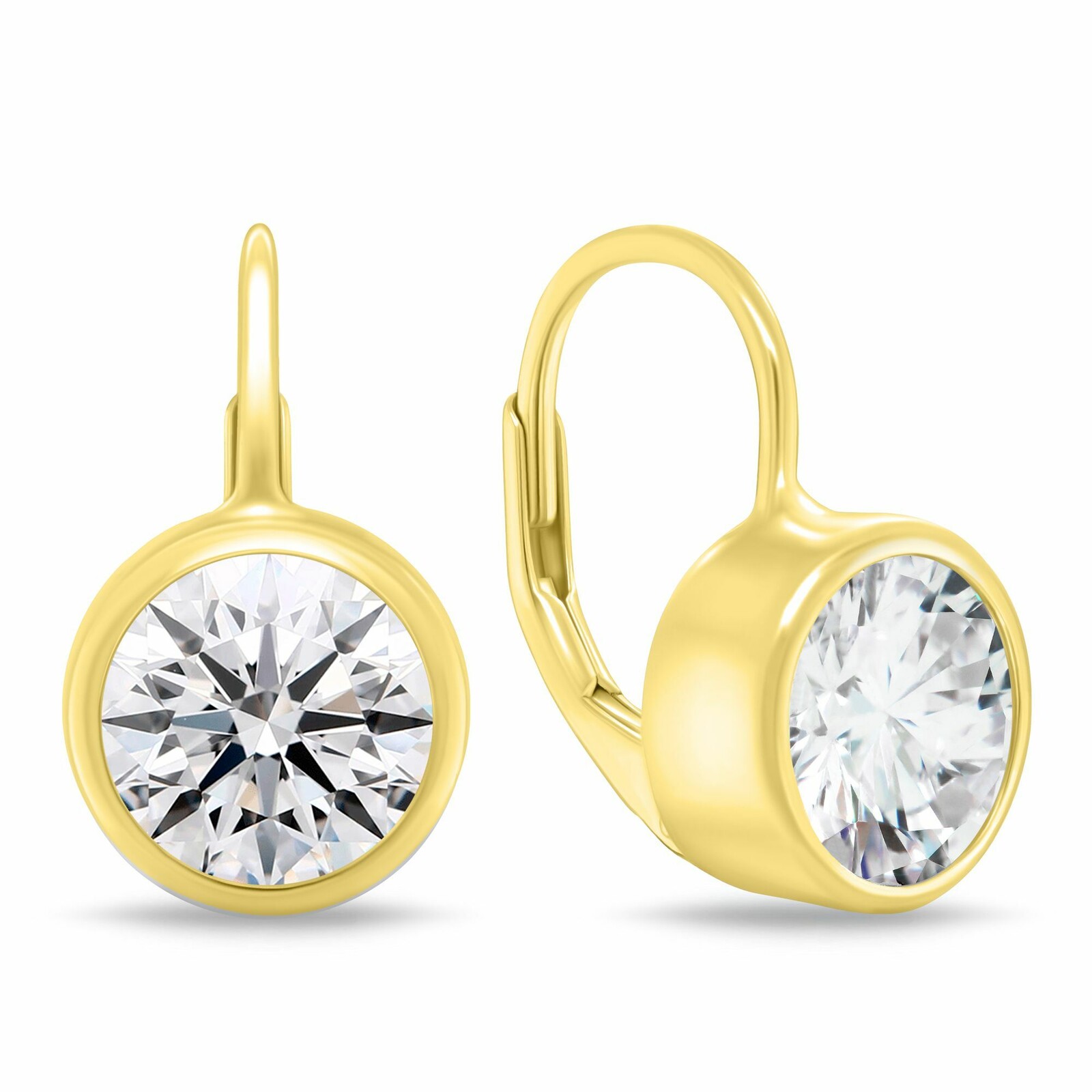 Brilio Silver Pozlacené visací náušnice s kubickým zirkonem EA1201Y