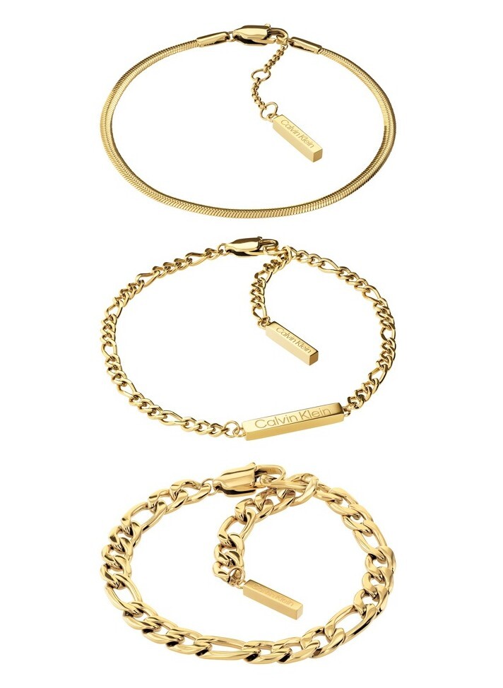 Calvin Klein Úchvatná pozlacená souprava náramků Linked 35700022
