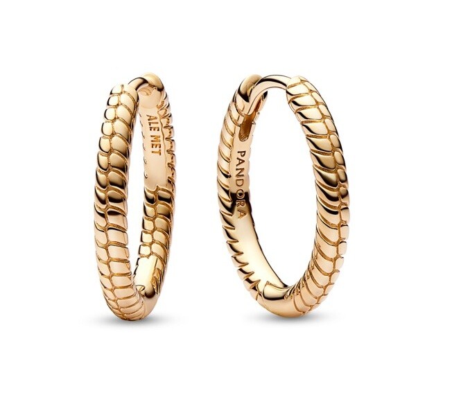 Pandora Pozlacené náušnice na přívěsky Moments 262728C00