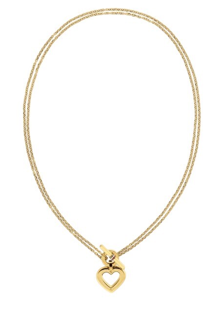 Tommy Hilfiger Půvabný dvojitý náhrdelník se srdcovým přívěskem Toggle Heart 2780968