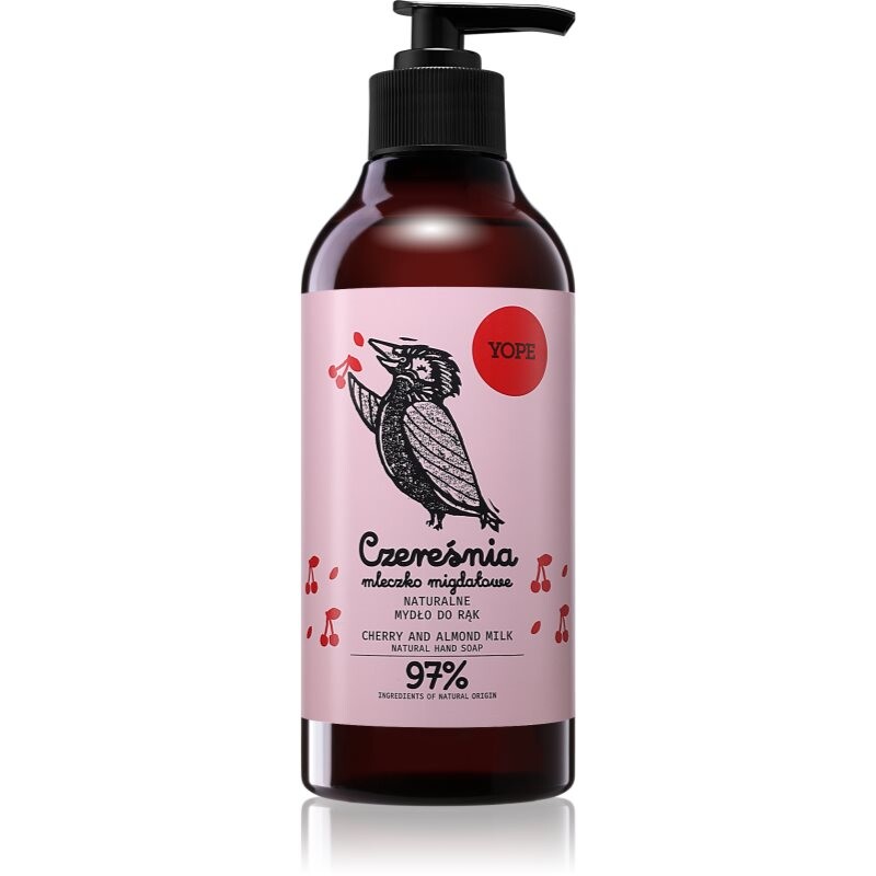 Yope Cherry & Almond Milk přírodní mýdlo na ruce 500 ml