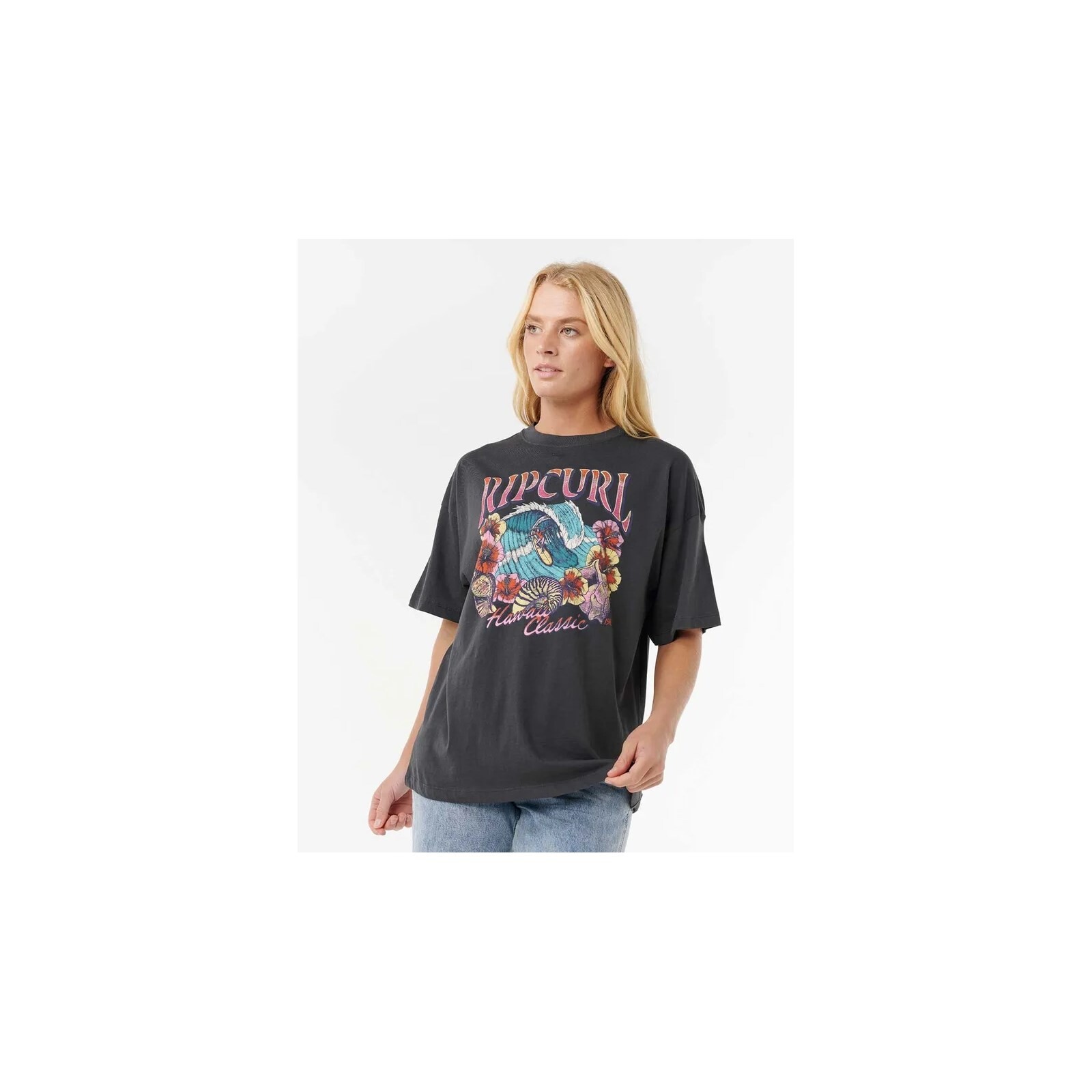 triko RIP CURL - Hawaii Classic Heritage Tee Washed Black (8264) velikost: M