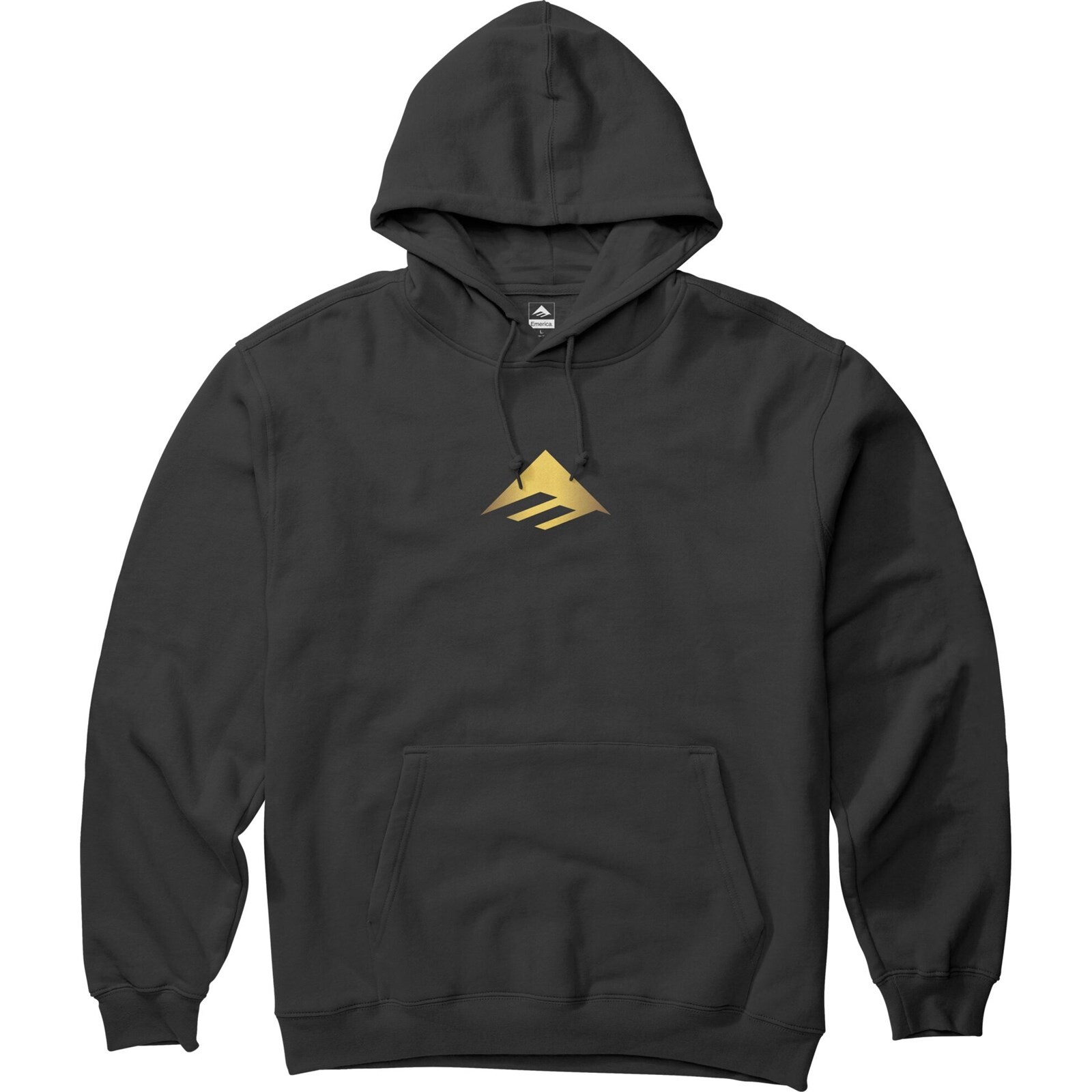 mikina EMERICA - Triangle Hoodie Black/Gold (970)