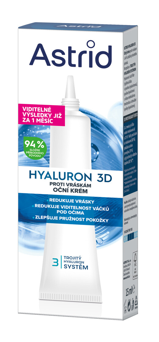 Astrid Oční krém proti vráskám Hyaluron 3D 15 ml