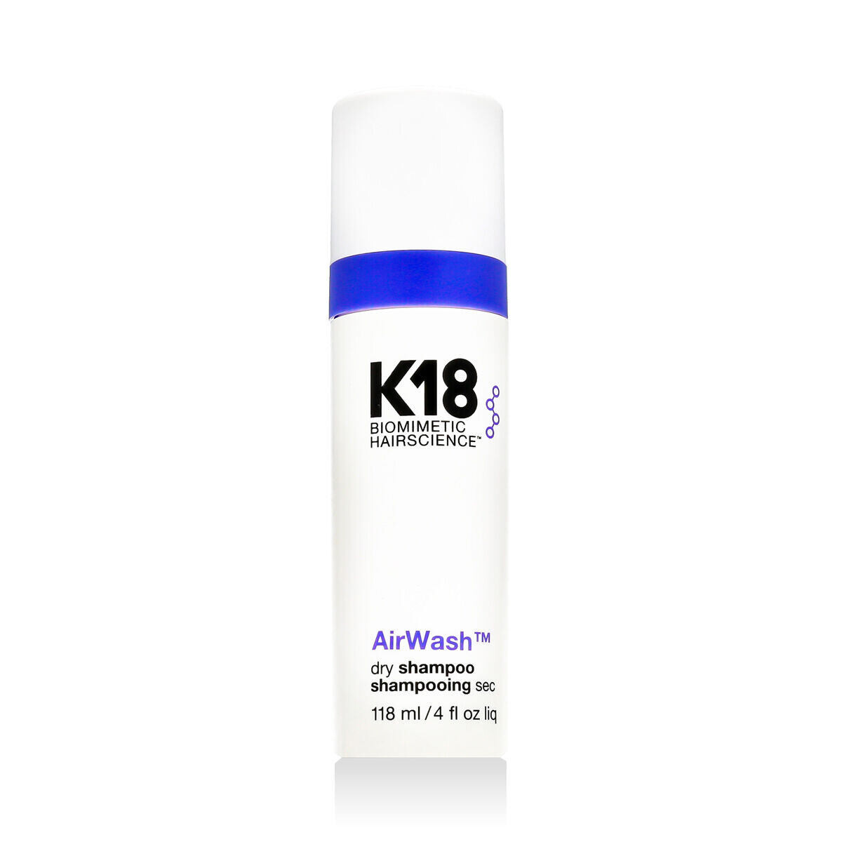 K18 - AirWash Dry Shampoo – Redukuje kožní maz + eliminuje zápach