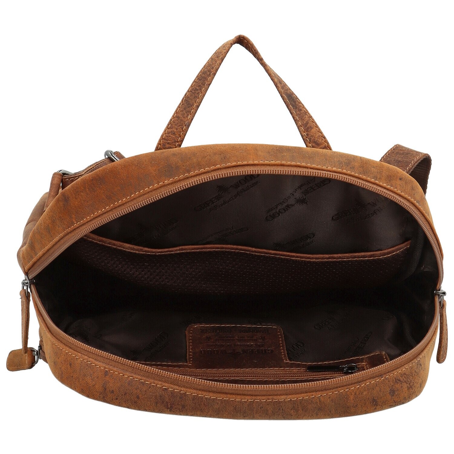 Stylový kožený batoh GW Nasim, camel