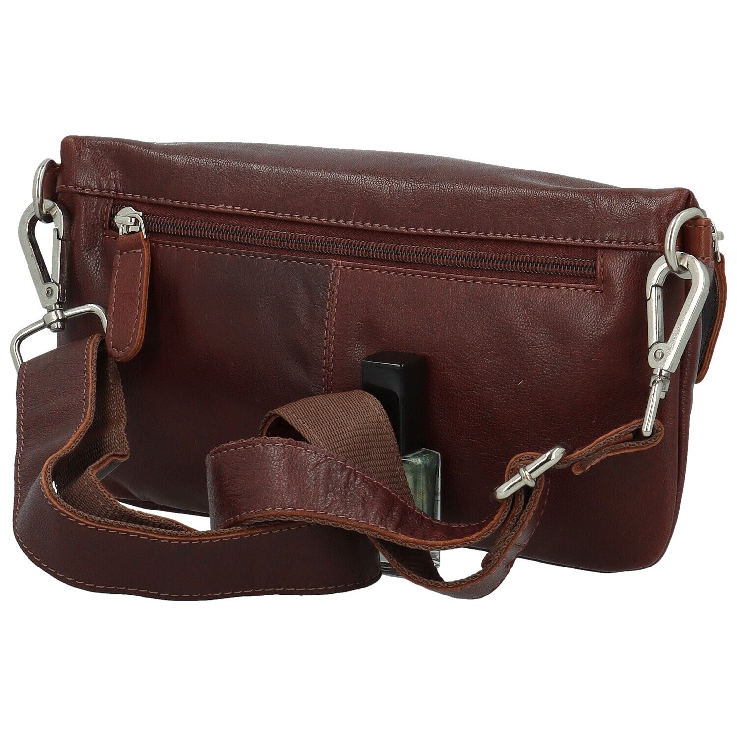 Elegantní kožená kabelko-ledvinka GW Narra, koňaková