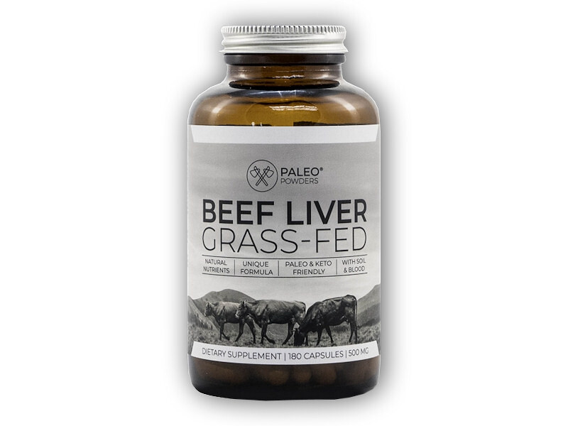 Paleo Powders Hovězí játra (grass-fed beef liver) 180 kapslí