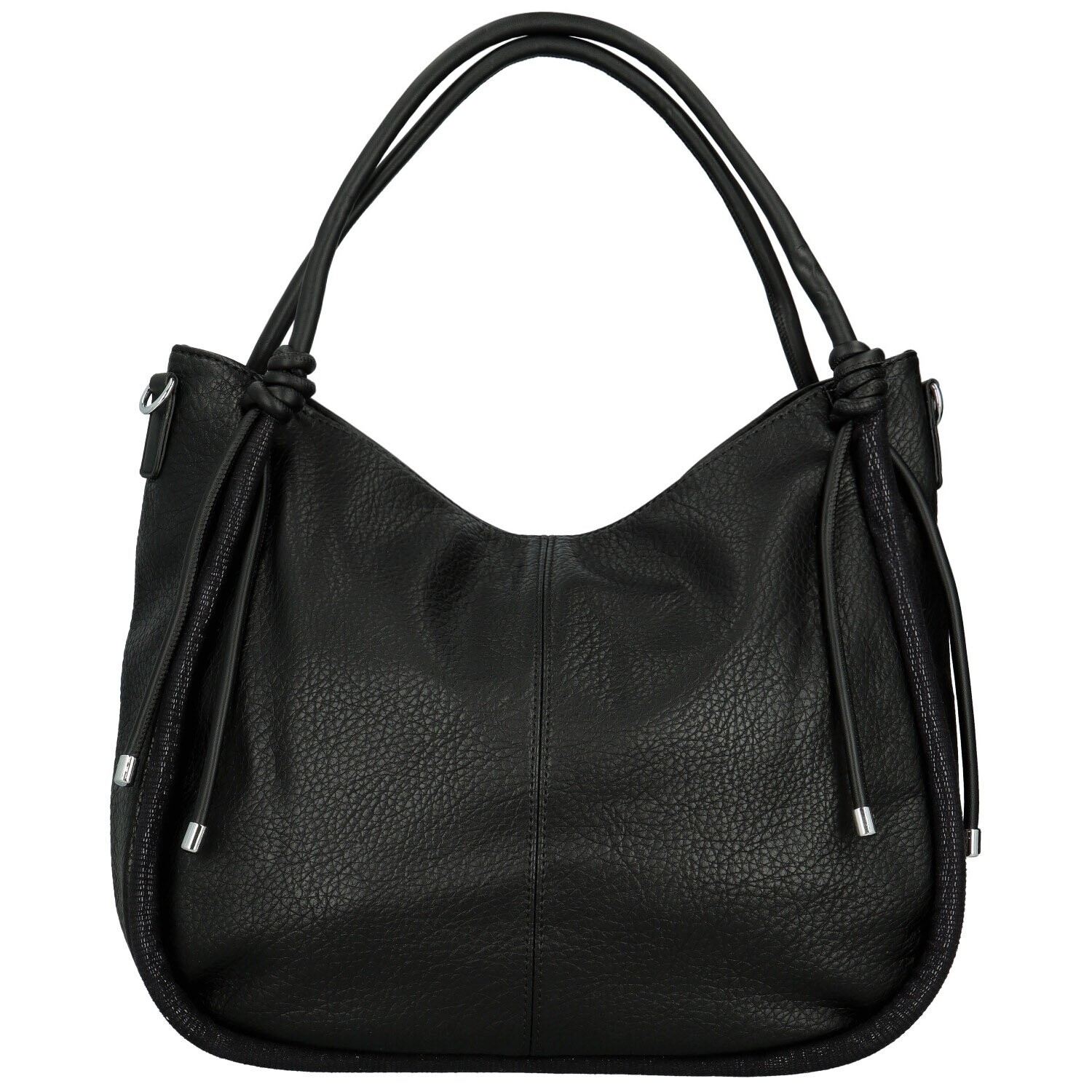 Módní dámská koženková kabelka na rameno Orsolya, černá