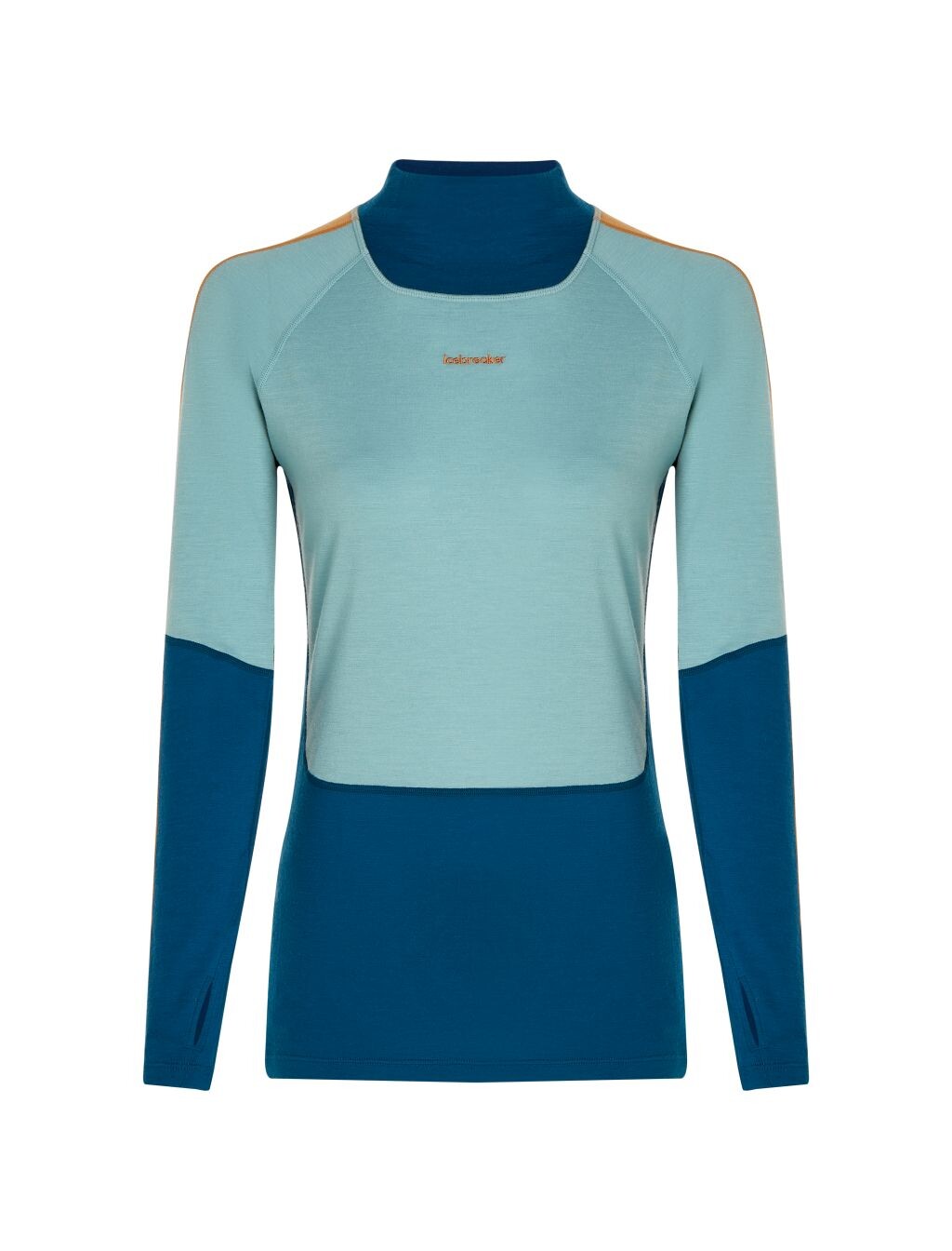 ICEBREAKER Wmns 200 Oasis+ LS High Neck, Atlantis/Hydro/Trail/Cb velikost: L