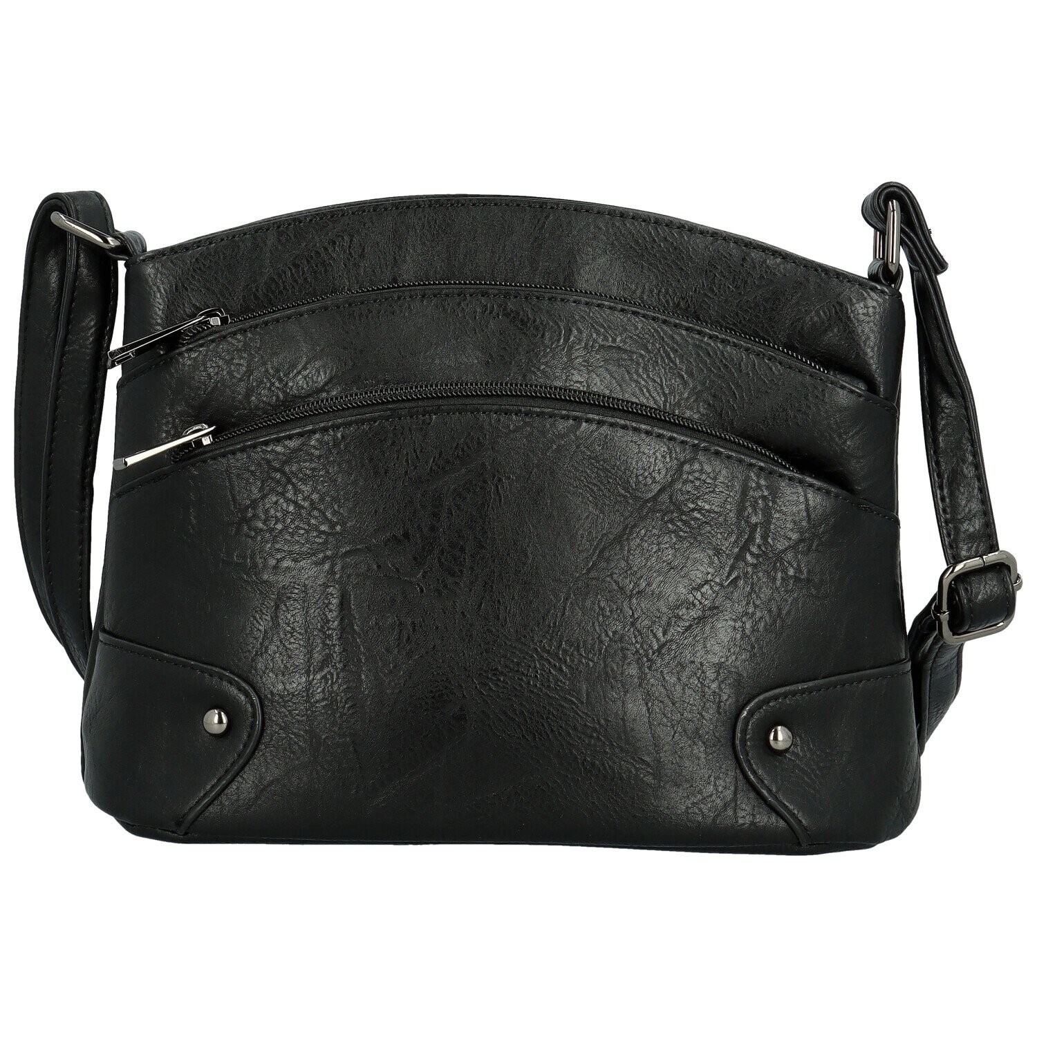 Stylová dámská koženková crossbody kabelka Giada, černá