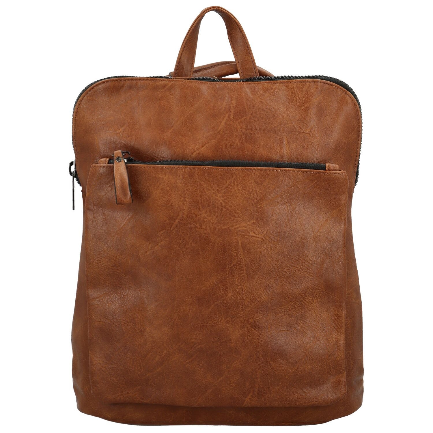 Stylový dámský koženkový kabelko-batoh Doan, hnědý