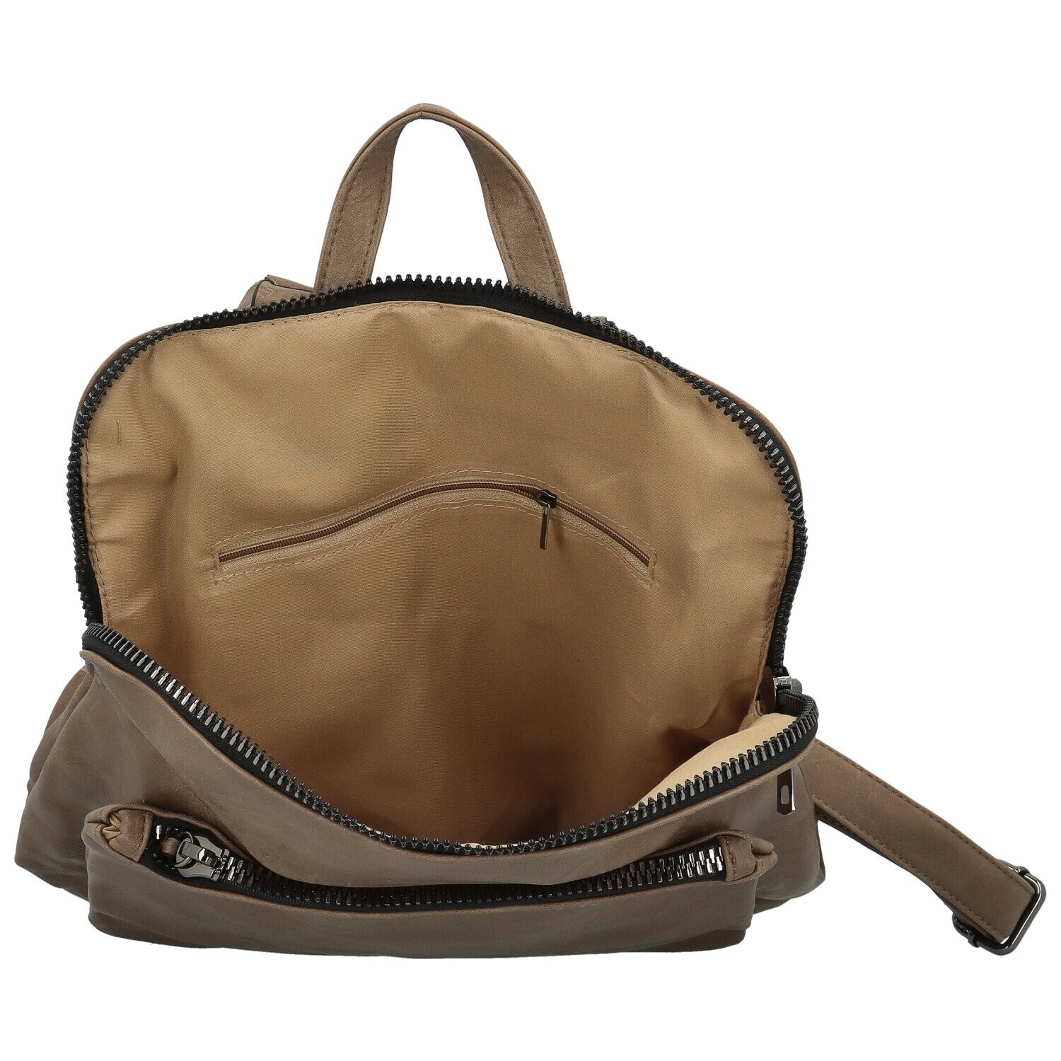 Stylový dámský koženkový kabelko-batoh Doan, taupe