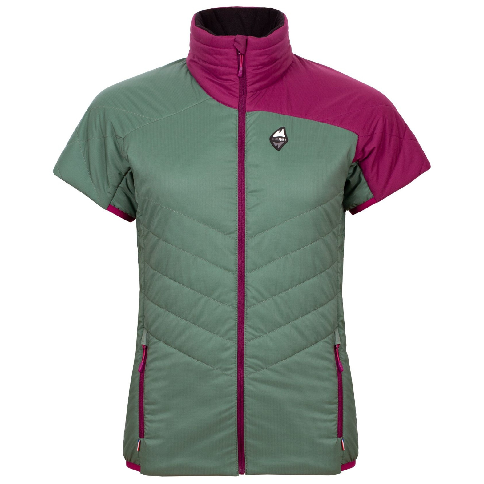 Dámská péřová vesta High Point Telos Lady Down T-shirt Velikost: L / Barva: zelená