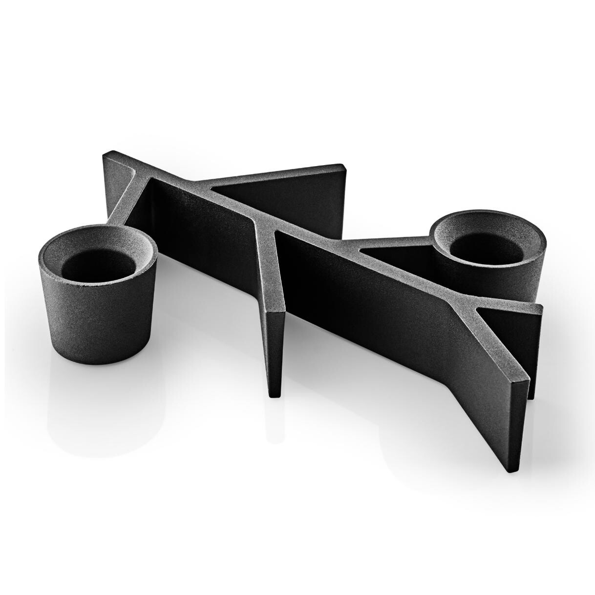 Svícen na kónickou svíčku TWIG 18 x 12 cm, černá, hliník, Eva Solo