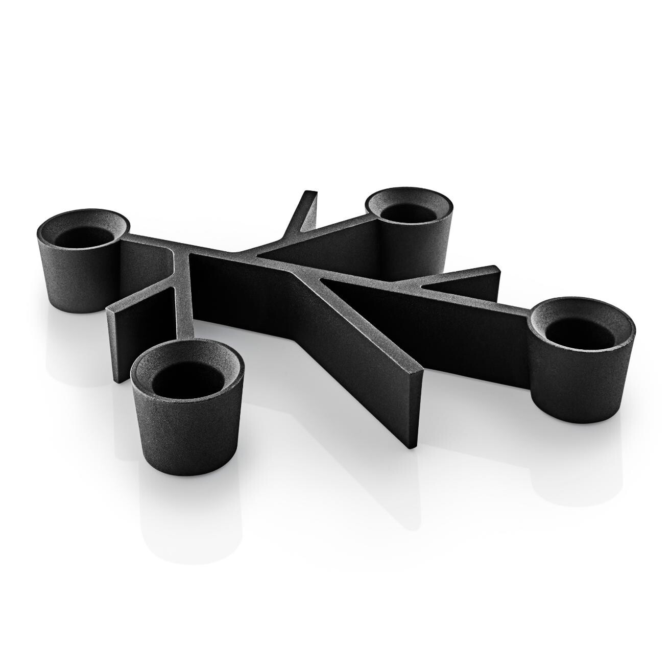 Svícen na kónickou svíčku TWIG 23 x 18 cm, černá, hliník, Eva Solo