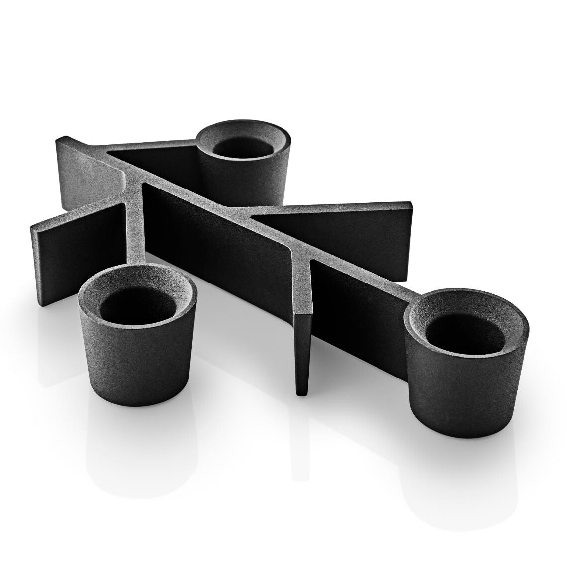 Svícen na kónickou svíčku TWIG 20 x 14 cm, černá, hliník, Eva Solo