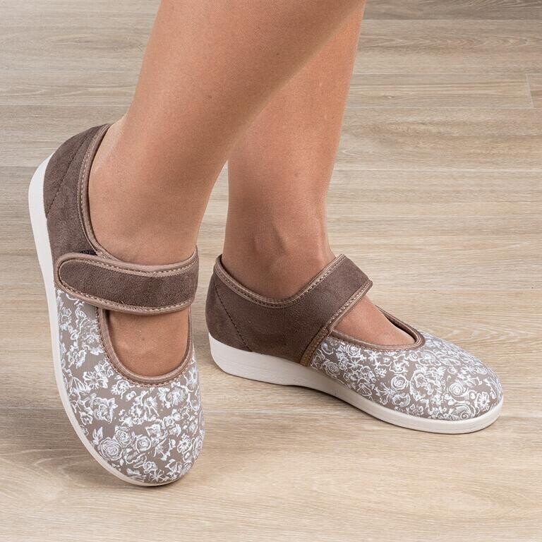 Dámské baleríny s ortopedickou stélkou hnědé