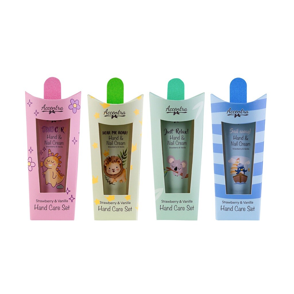 Accentra Forever Friends Hand Care Set 4x Krém na ruce a nehty + 4x pilník na nehty
