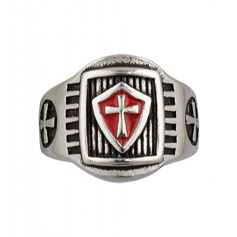 Templářský prsten Shield Tole 10 - stříbrný, 19