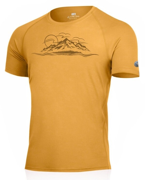 Lasting pánské merino triko LIVIO 2424 hořčicová Velikost: XL