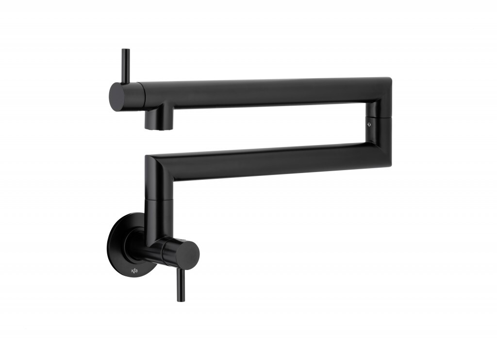 KFA Baterie DUERO pro plnění hrnců, dřezová nástěnná s kloubem, černá 6623-030-81