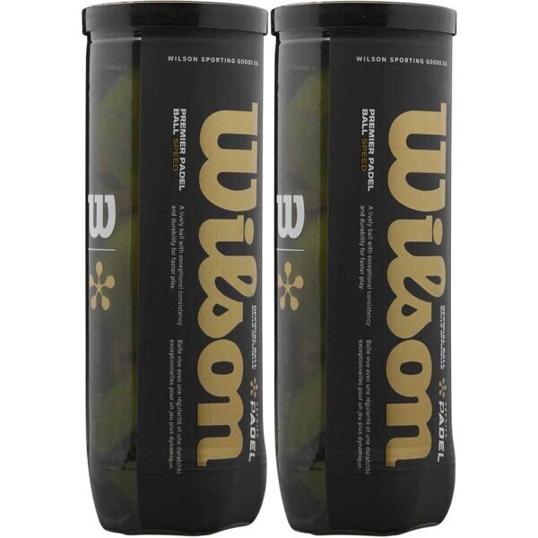 Wilson PREMIER PADEL SPEED BALL 2PACK Míče na padel, žlutá, velikost