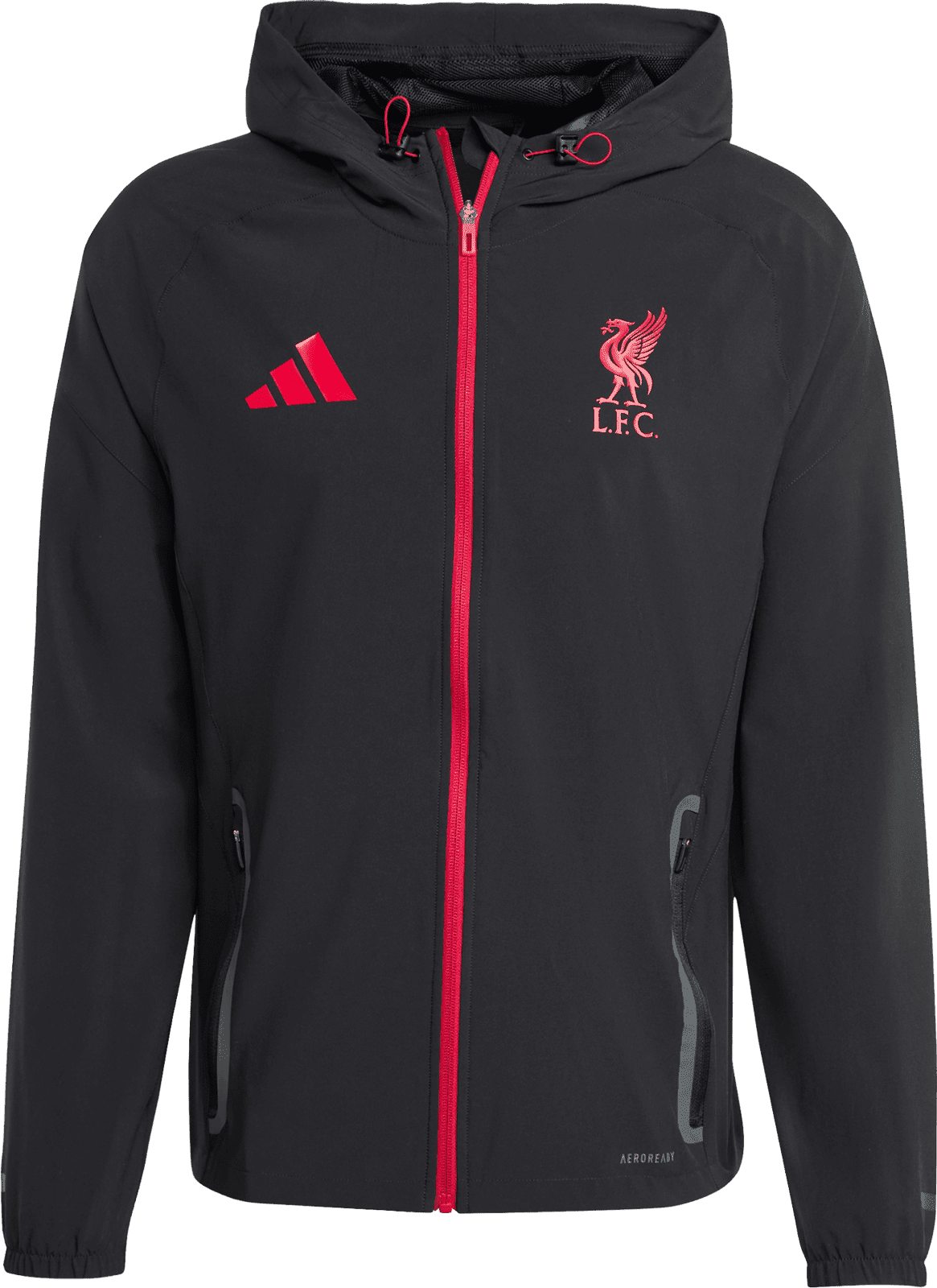 Bunda s kapucí adidas  Liverpool FC Tiro25 Competition Vis Tech Track Jacket