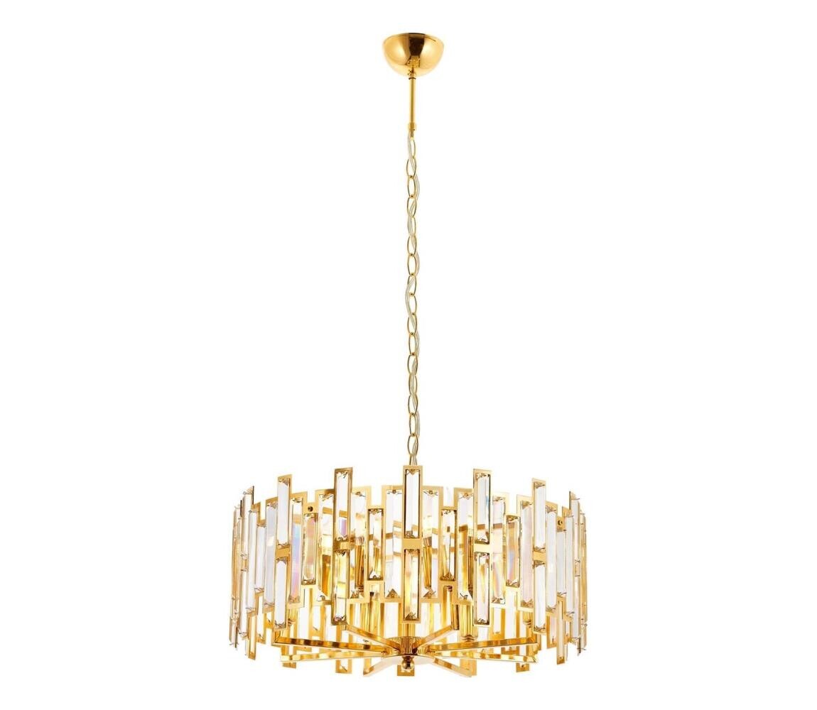 Lustr na řetězu CRYSTALLINE 6xE14/40W/230V zlatá