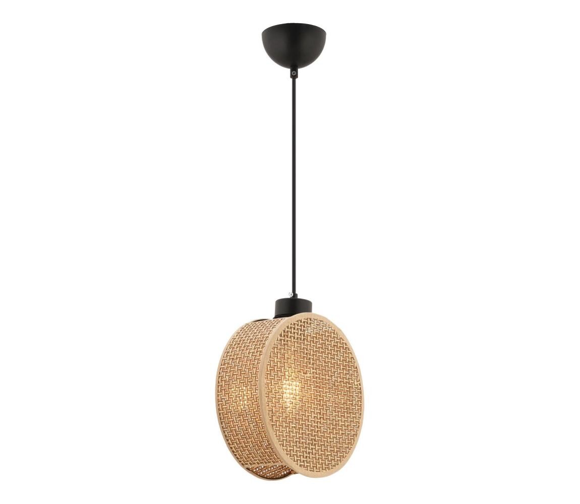 Lustr na lanku DRUM 1xE27/60W/230V hnědá