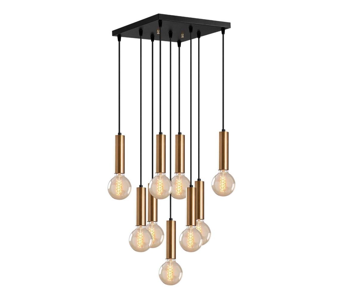 Lustr na lanku TEMPO 9xE27/40W/230V zlatá