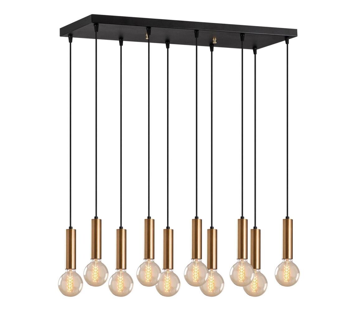 Lustr na lanku TEMPO 10xE27/40W/230V zlatá