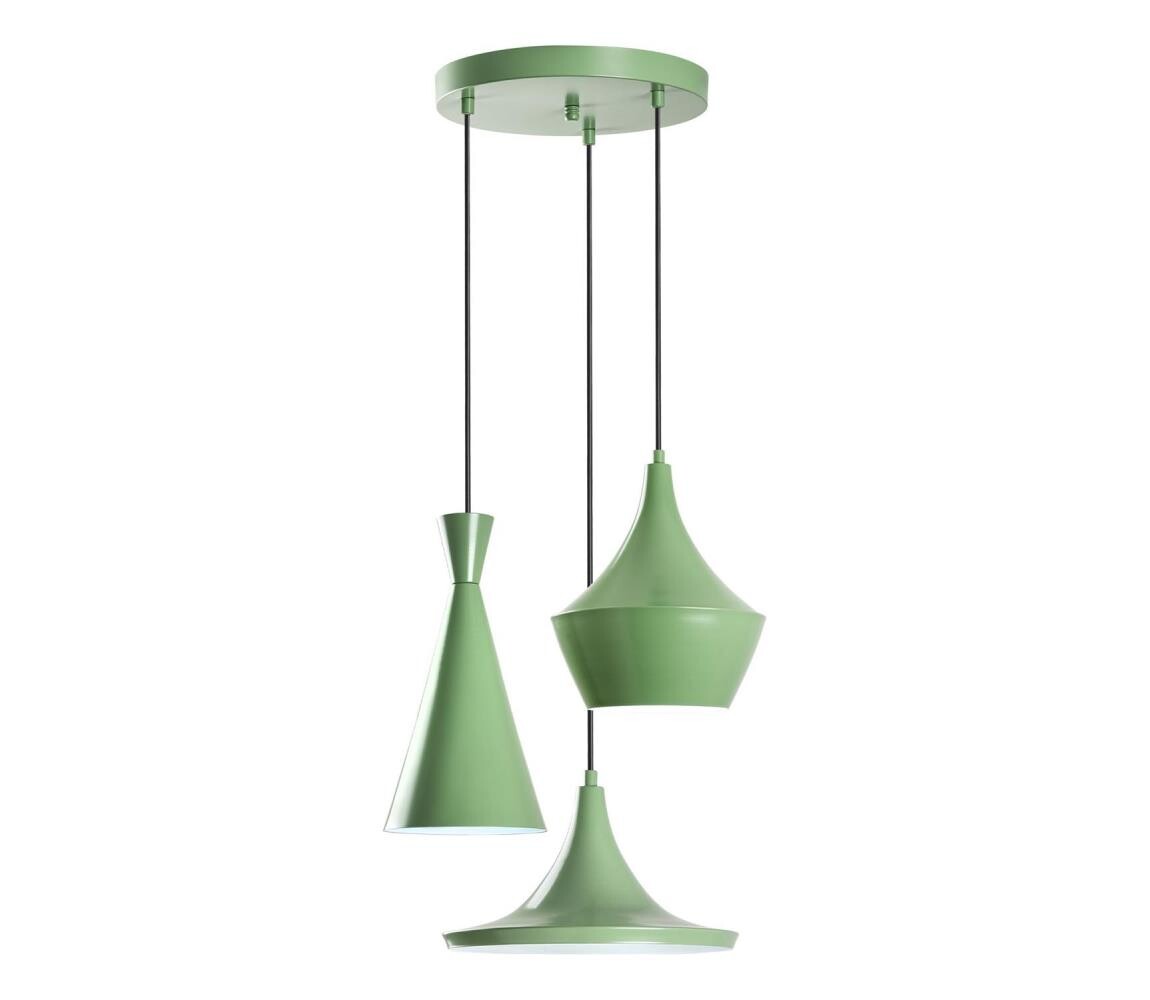 Lustr na lanku TOM 3xE27/40W/230V zelená