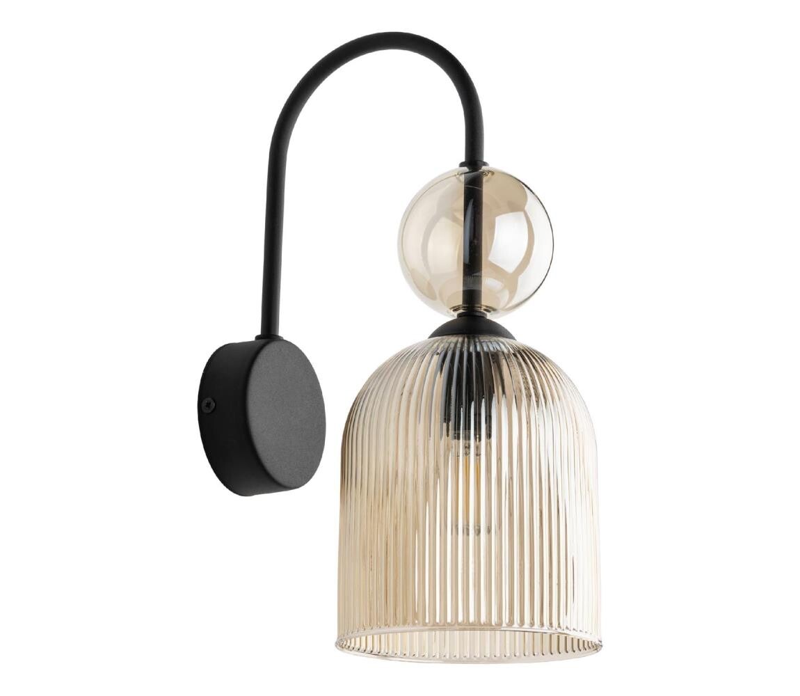 Nástěnné svítidlo SOPHIA 1xE14/10W/230V černá/kouřová béžová