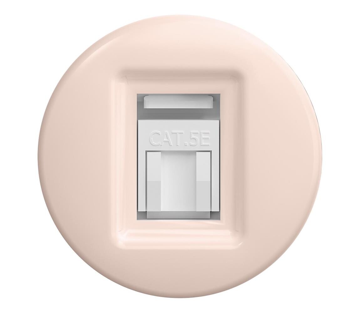 lap lap - Retro datová zásuvka bez rámečku starorůžová