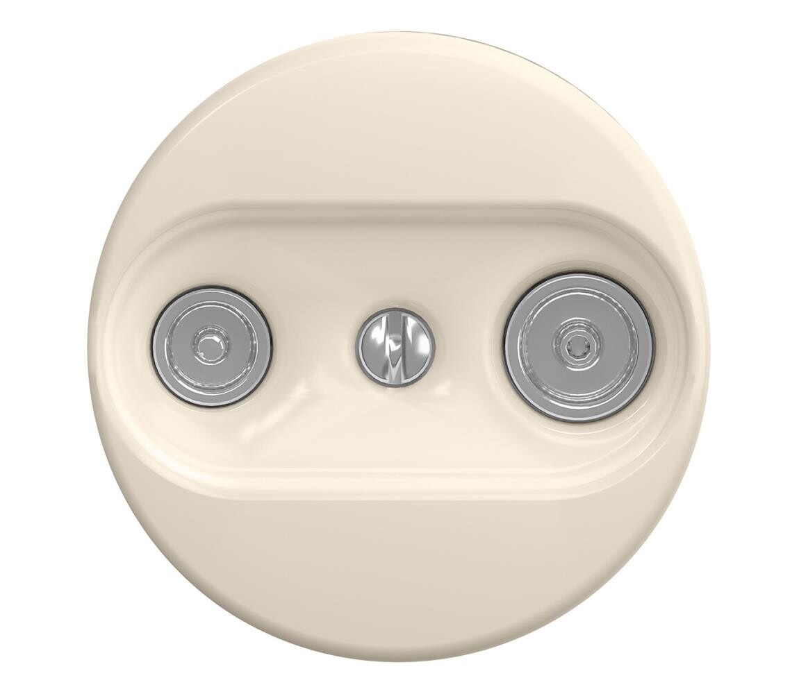 lap lap - Retro účastnická zásuvka TV+R (koncová) bez rámečku béžová