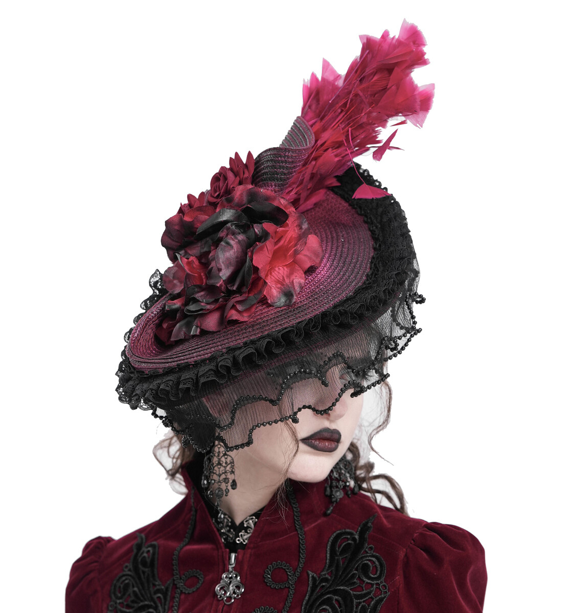 klobouk DEVIL FASHION - Black and Red