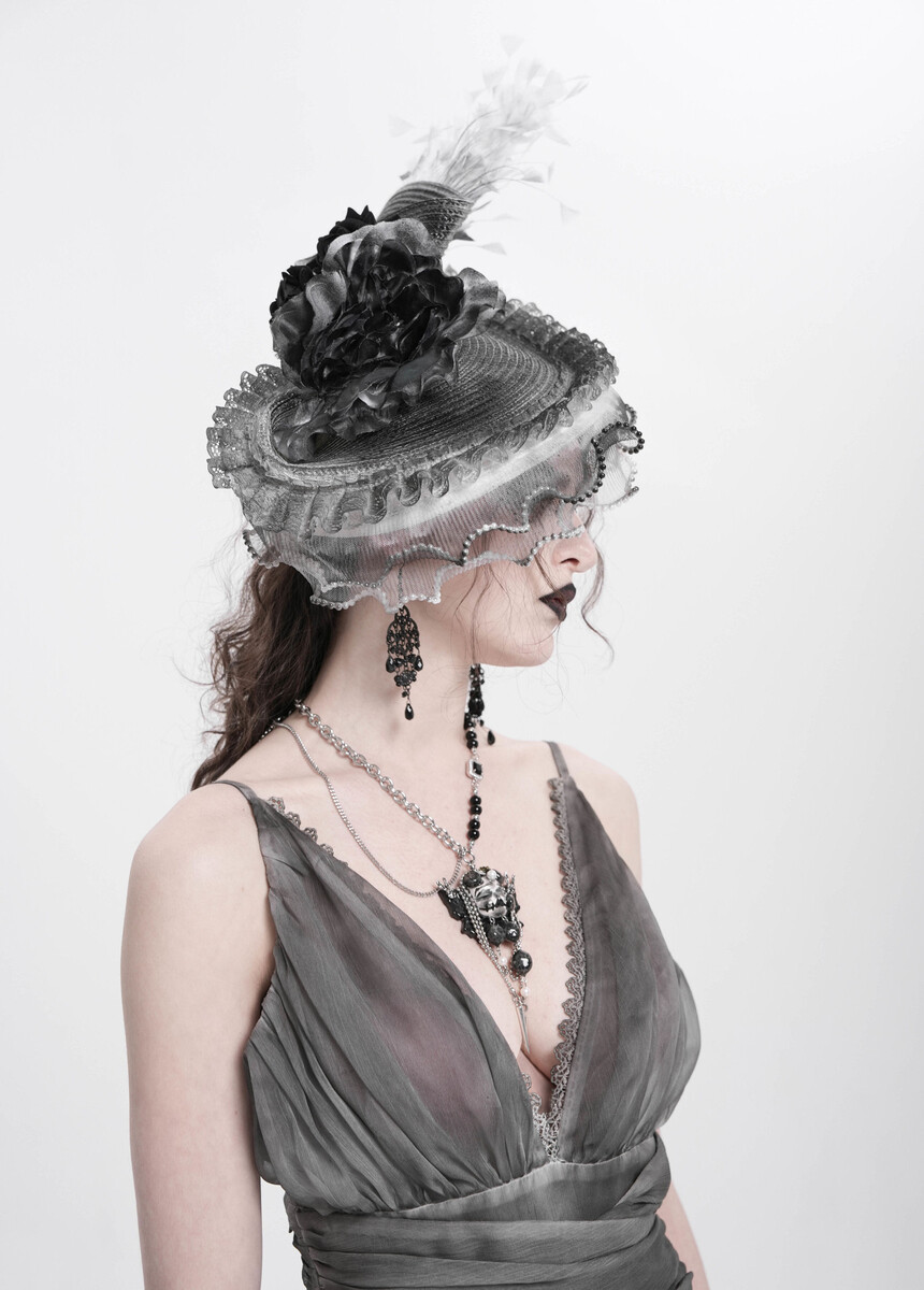 klobouk DEVIL FASHION - Grey and White