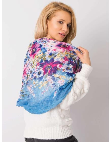 Modrý květinový šátek