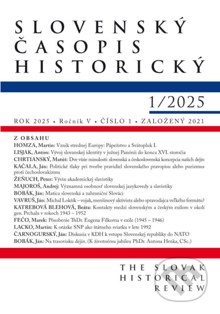 Slovenský časopis historický 1/2025 - SSS