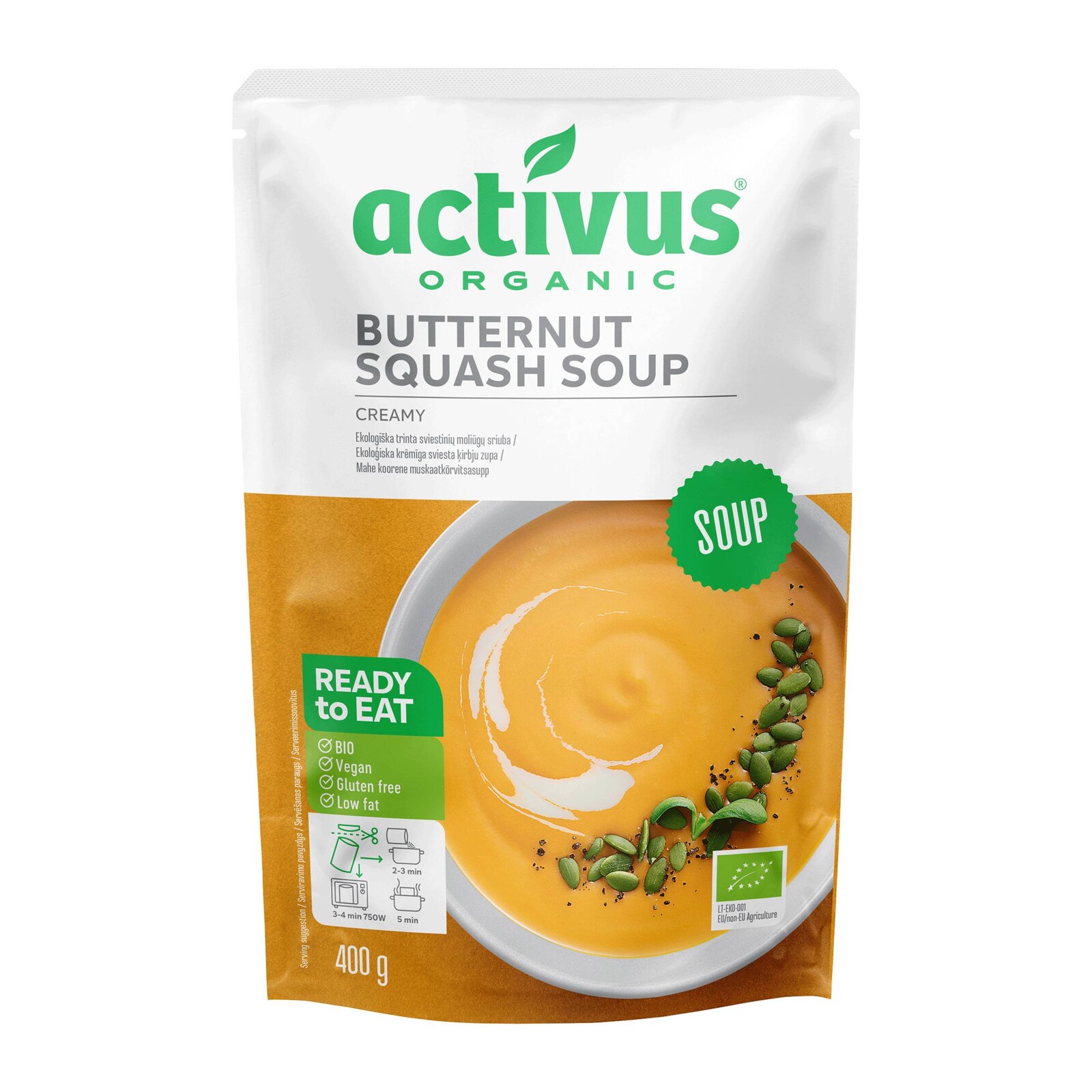 Activus Dýňová polévka krémová, 400 g