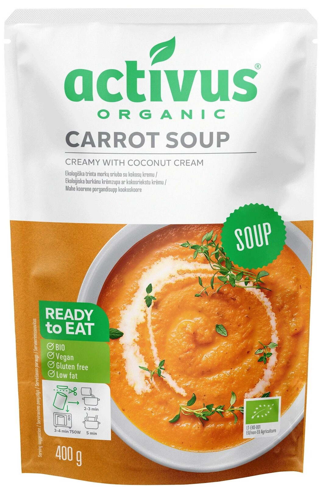 Activus Mrkvová polévka krémová, 400 g