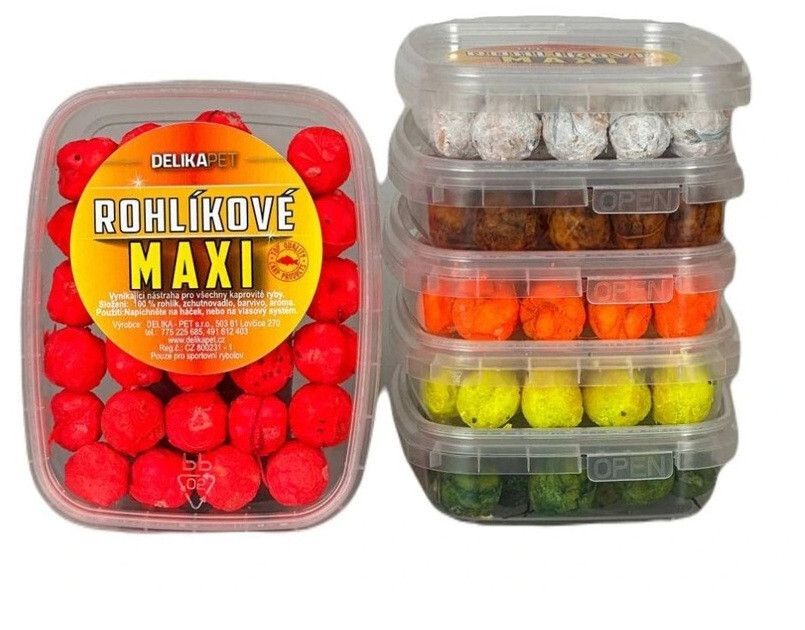 DELIKAPET - Rohlíkové boilies MAXI 16 mm - různé příchutě